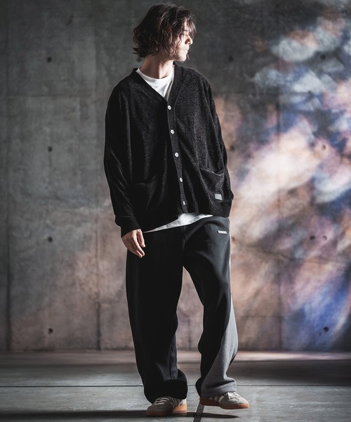 GLIMCLAP(グリムクラップ)の「mp15500-Bonded-Boa Sweat Wide-Straight Pants スウェットパンツ(212-055-gla-cg)(スウェットパンツ・メンズ・ブラック×グレー/グレー系その他/ミックスグレー/ブラック・S/L/M)」の14枚目の写真