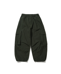 Ripstop Snap Cargo Balloon Pants - Khaki