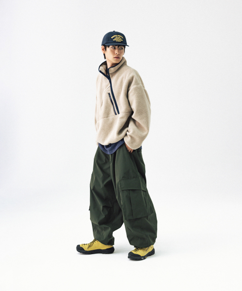 ANGLAN(アングラン)の「Ripstop Snap Cargo Balloon Pants - Khaki(その他パンツ・メンズ・その他・1/02)」の3枚目の写真