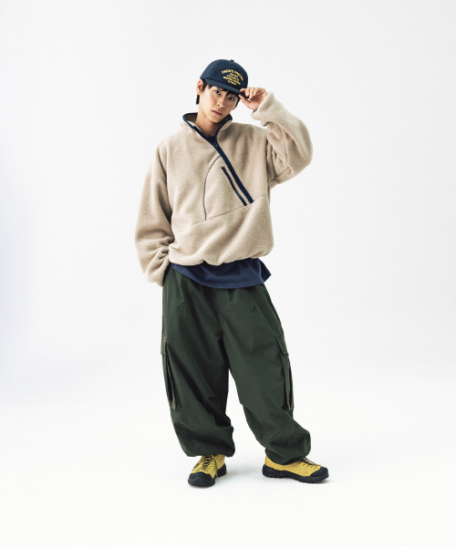 ANGLAN(アングラン)の「Ripstop Snap Cargo Balloon Pants - Khaki(その他パンツ・メンズ・その他・1/02)」の4枚目の写真