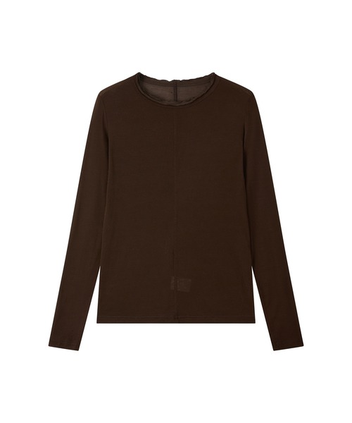 tageechita(タジチタ)の「【tageechita】フリルネック カシミヤ混シアーカットソー(Tシャツ/カットソー・レディース・レッド/ブラウン・L/M/S)」の13枚目の写真