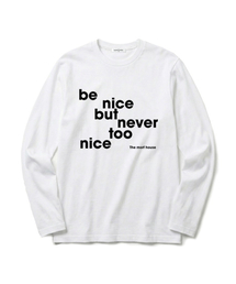 BE NICE プリント スタンダードフィット ロングスリーブ アイボリー