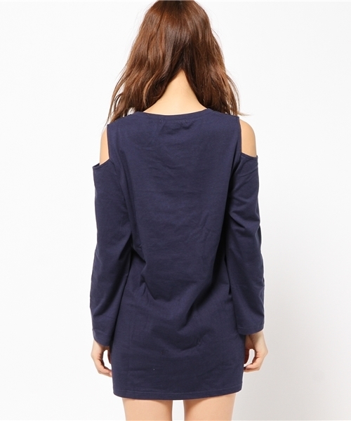 SLY（スライ）の「OPEN SHOULDER CUT OP（ワンピース・レディース・マルチ/ライトブルー/ホワイト/ネイビー・2/1）」の11枚目の写真