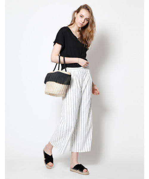 titivate（ティティベイト）の「ﾎﾟｹｯﾄVﾈｯｸTｼｬﾂ（Tシャツ/カットソー・レディース・杢グレー/ネイビー/オフホワイト/ブラック/カーキ・M）」の16枚目の写真