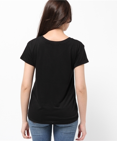 titivate（ティティベイト）の「ﾎﾟｹｯﾄVﾈｯｸTｼｬﾂ（Tシャツ/カットソー・レディース・杢グレー/ネイビー/オフホワイト/ブラック/カーキ・M）」の8枚目の写真