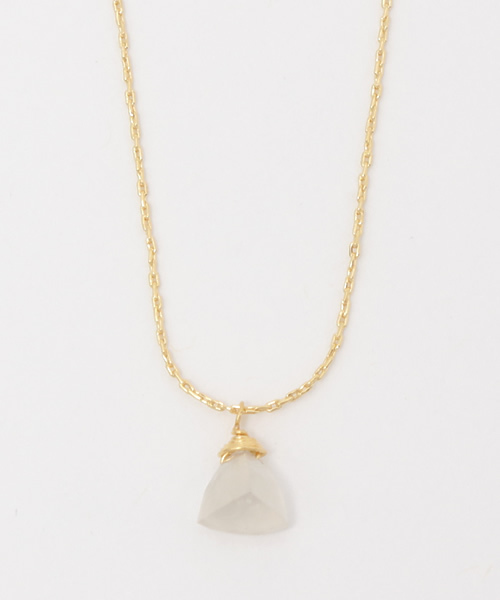 岩座 IWAKURA(イワクラ)の「【岩座】三角石ネックレス(ネックレス・レディース・ブルー/アッシュ/クリア/ダークブルー/オレンジ・FREE)」の5枚目の写真