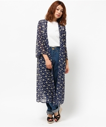 PUNYUS | 花柄シフォンガウン(その他アウター)