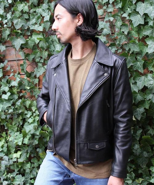 coen（コーエン）の「ラムレザーダブルライダースジャケット