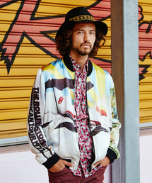 HYSTERIC GLAMOUR | RS/CONCERT POSTER総柄 リバーシブルスカジャン(ブルゾン)