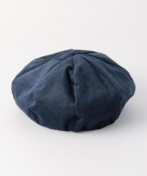 coen（コーエン）の「コーデュロイベレー（ハンチング/ベレー帽・レディース・ベージュ/ネイビー・FREE）」の2枚目の写真