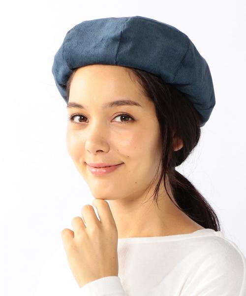 coen（コーエン）の「コーデュロイベレー（ハンチング/ベレー帽・レディース・ベージュ/ネイビー・FREE）」の4枚目の写真