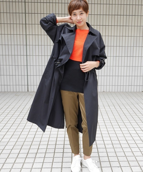 J'studio（ジェイストゥディオ）の「【一ツ山佳子コラボ】トレンチモッズコート（トレンチコート・レディース・ベージュ/ブラック・9号）」の2枚目の写真