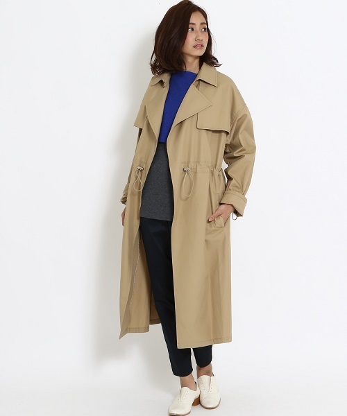 J'studio（ジェイストゥディオ）の「【一ツ山佳子コラボ】トレンチモッズコート（トレンチコート・レディース・ベージュ/ブラック・9号）」の3枚目の写真