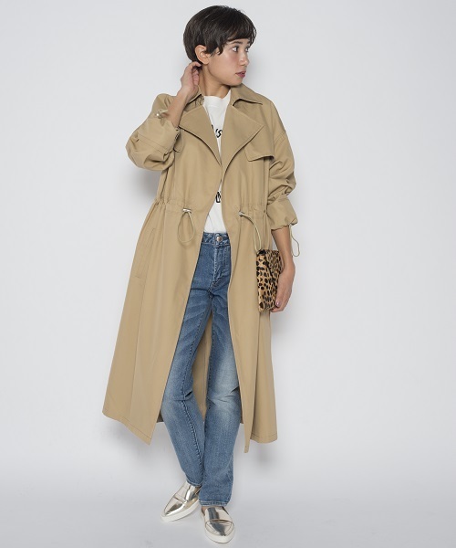 J'studio（ジェイストゥディオ）の「【一ツ山佳子コラボ】トレンチモッズコート（トレンチコート・レディース・ベージュ/ブラック・9号）」の12枚目の写真