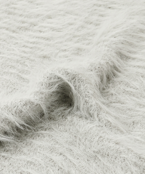 KBF（ケイビーエフ）の「【WEB限定】KBF　フェザークルーニット（ニット/セーター・レディース・ライトグレー/ネイビー/オレンジ系その他/イエロー系その他・ONE）」の16枚目の写真