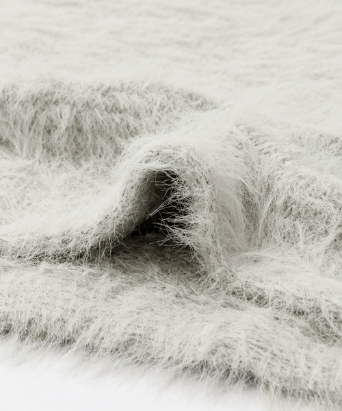 KBF（ケイビーエフ）の「【WEB限定】KBF　フェザークルーニット（ニット/セーター・レディース・ライトグレー/ネイビー/オレンジ系その他/イエロー系その他・ONE）」の17枚目の写真