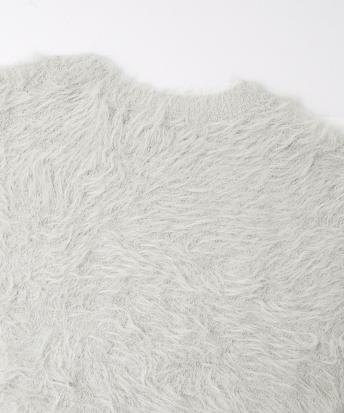 KBF（ケイビーエフ）の「【WEB限定】KBF　フェザークルーニット（ニット/セーター・レディース・ライトグレー/ネイビー/オレンジ系その他/イエロー系その他・ONE）」の18枚目の写真