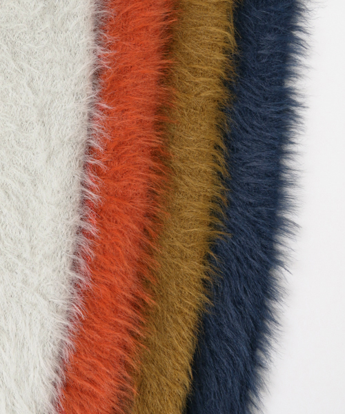 KBF（ケイビーエフ）の「【WEB限定】KBF　フェザークルーニット（ニット/セーター・レディース・ライトグレー/ネイビー/オレンジ系その他/イエロー系その他・ONE）」の19枚目の写真