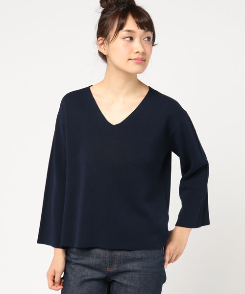 N.（N. Natural Beauty Basic）（エヌエヌナチュラルビューティーベーシック）の「ミラノリブセットアップトップス【セットアップ対応商品】（ニット/セーター・レディース・ピンク/ホワイト/グレー/ネイビー・MEDIUM）」の16枚目の写真