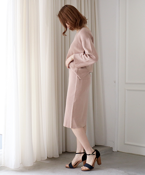 N.（N. Natural Beauty Basic）（エヌエヌナチュラルビューティーベーシック）の「ミラノリブセットアップトップス【セットアップ対応商品】（ニット/セーター・レディース・ピンク/ホワイト/グレー/ネイビー・MEDIUM）」の11枚目の写真