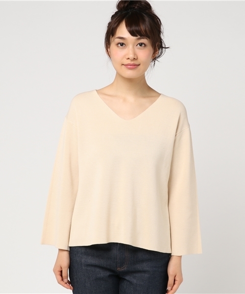 N.（N. Natural Beauty Basic）（エヌエヌナチュラルビューティーベーシック）の「ミラノリブセットアップトップス【セットアップ対応商品】（ニット/セーター・レディース・ピンク/ホワイト/グレー/ネイビー・MEDIUM）」の5枚目の写真