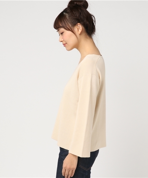 N.（N. Natural Beauty Basic）（エヌエヌナチュラルビューティーベーシック）の「ミラノリブセットアップトップス【セットアップ対応商品】（ニット/セーター・レディース・ピンク/ホワイト/グレー/ネイビー・MEDIUM）」の6枚目の写真