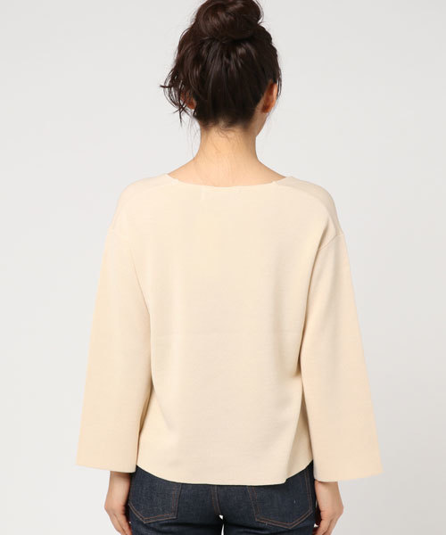 N.（N. Natural Beauty Basic）（エヌエヌナチュラルビューティーベーシック）の「ミラノリブセットアップトップス【セットアップ対応商品】（ニット/セーター・レディース・ピンク/ホワイト/グレー/ネイビー・MEDIUM）」の7枚目の写真