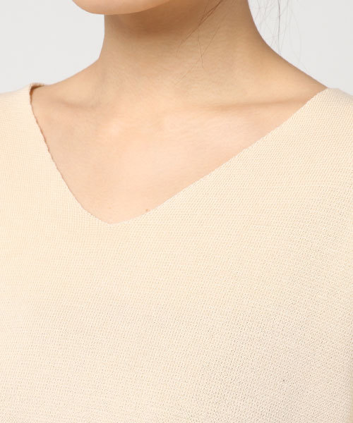 N.（N. Natural Beauty Basic）（エヌエヌナチュラルビューティーベーシック）の「ミラノリブセットアップトップス【セットアップ対応商品】（ニット/セーター・レディース・ピンク/ホワイト/グレー/ネイビー・MEDIUM）」の8枚目の写真