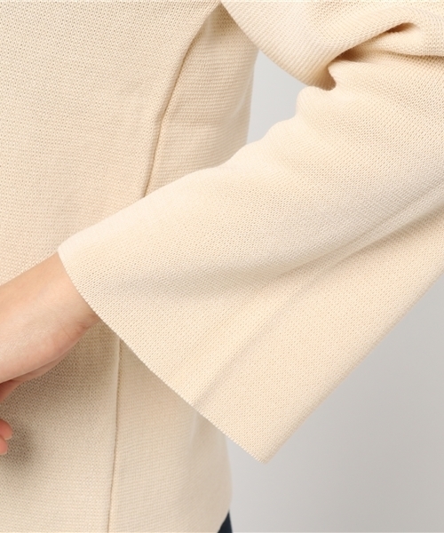 N.（N. Natural Beauty Basic）（エヌエヌナチュラルビューティーベーシック）の「ミラノリブセットアップトップス【セットアップ対応商品】（ニット/セーター・レディース・ピンク/ホワイト/グレー/ネイビー・MEDIUM）」の9枚目の写真