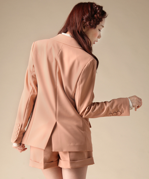 CORTES WORKS（コルテスワークス）の「ＤＯＵＢＬＥ　ＷＥＡＶＥ　ダブルウェーブジャケット（その他アウター・レディース・ブラック/ピンク・38/36）」の3枚目の写真