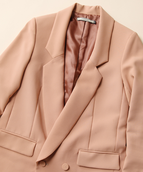 CORTES WORKS（コルテスワークス）の「ＤＯＵＢＬＥ　ＷＥＡＶＥ　ダブルウェーブジャケット（その他アウター・レディース・ブラック/ピンク・38/36）」の4枚目の写真