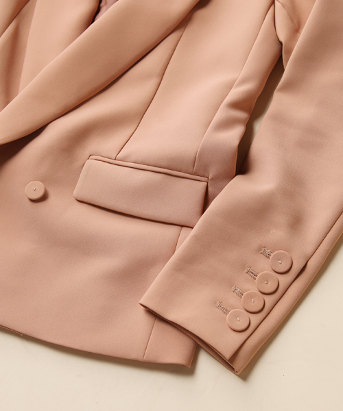 CORTES WORKS（コルテスワークス）の「ＤＯＵＢＬＥ　ＷＥＡＶＥ　ダブルウェーブジャケット（その他アウター・レディース・ブラック/ピンク・38/36）」の5枚目の写真