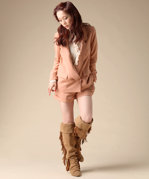 CORTES WORKS（コルテスワークス）の「ＤＯＵＢＬＥ　ＷＥＡＶＥ　ダブルウェーブジャケット（その他アウター・レディース・ブラック/ピンク・38/36）」の9枚目の写真