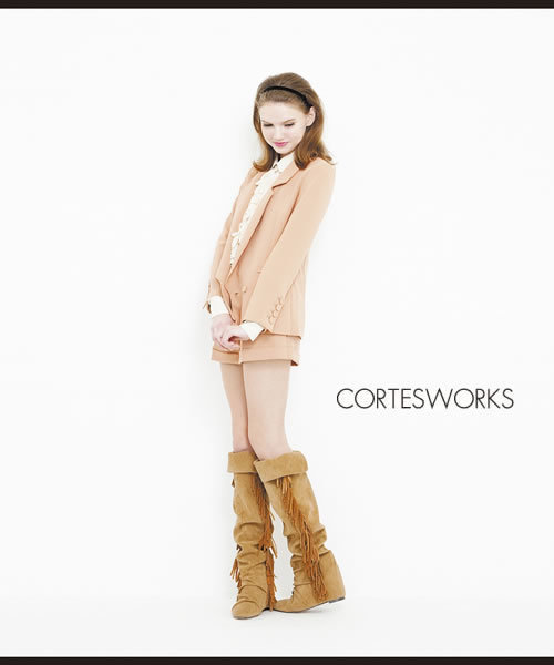 CORTES WORKS（コルテスワークス）の「ＤＯＵＢＬＥ　ＷＥＡＶＥ　ダブルウェーブジャケット（その他アウター・レディース・ブラック/ピンク・38/36）」の11枚目の写真