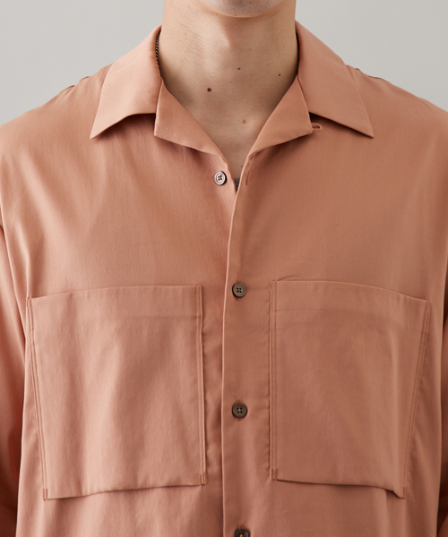 STUDIOUS（ステュディオス）の「テンセルオープンカラーシャツ（シャツ/ブラウス・メンズ・ピンク/サックスブルー/ブラック・2/3/1）」の19枚目の写真