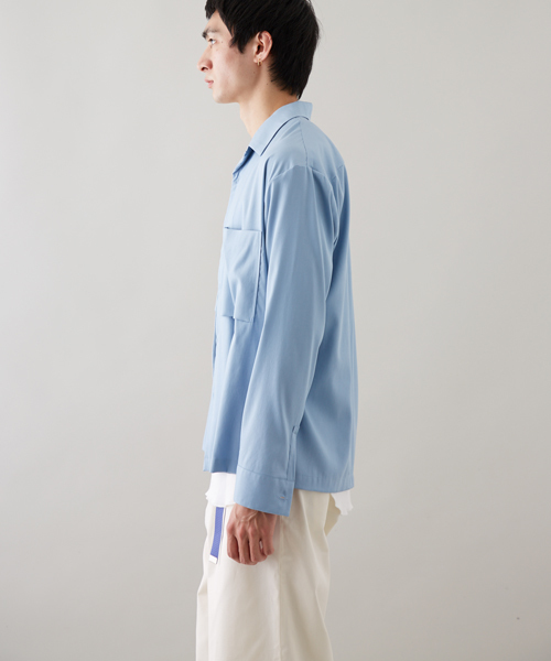 STUDIOUS（ステュディオス）の「テンセルオープンカラーシャツ（シャツ/ブラウス・メンズ・ピンク/サックスブルー/ブラック・2/3/1）」の15枚目の写真