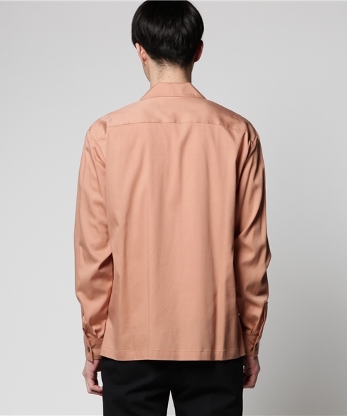 STUDIOUS（ステュディオス）の「テンセルオープンカラーシャツ（シャツ/ブラウス・メンズ・ピンク/サックスブルー/ブラック・2/3/1）」の5枚目の写真