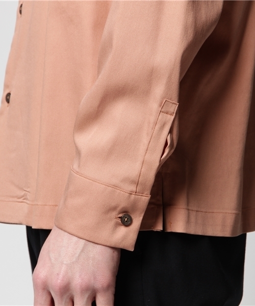 STUDIOUS（ステュディオス）の「テンセルオープンカラーシャツ（シャツ/ブラウス・メンズ・ピンク/サックスブルー/ブラック・2/3/1）」の8枚目の写真