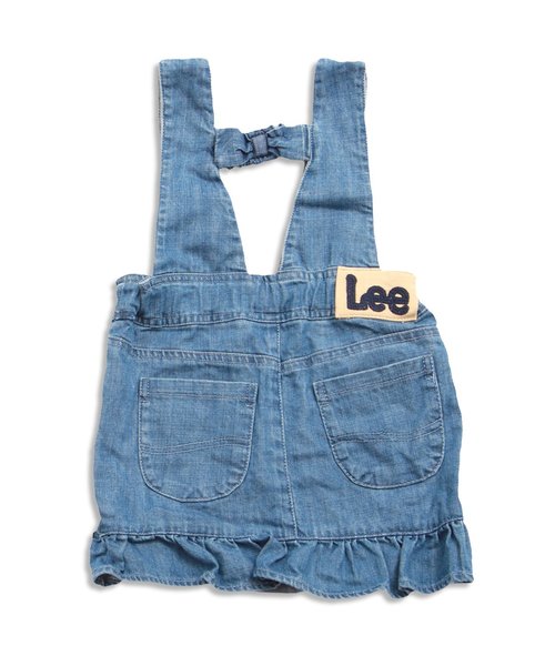 apres les cours(アプレレクール)の「LEEフリルジャンパースカート(ジャンパースカート・キッズ・ネイビー/ブルー・100/120/80/90/130/110/140)」の3枚目の写真