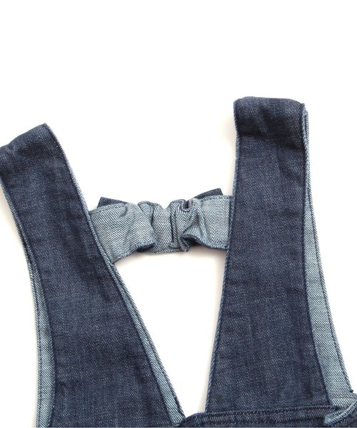 apres les cours(アプレレクール)の「LEEフリルジャンパースカート(ジャンパースカート・キッズ・ネイビー/ブルー・100/120/80/90/130/110/140)」の6枚目の写真