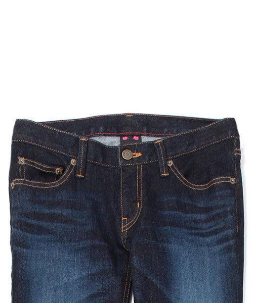 X-girl（エックスガール）の「JOHNNY JEAN（デニムパンツ・レディース・ダークインディゴブルー・24inch/25inch/26inch/27inch）」の5枚目の写真