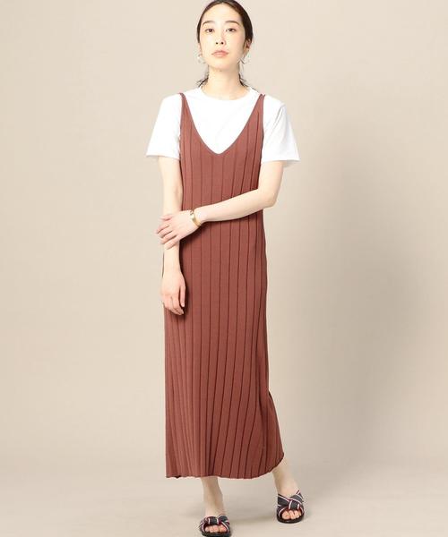 BEAUTY&YOUTH UNITED ARROWS（ビューティーアンドユースユナイテッドアローズ）の「BY ニットキャミソールワンピース ◆（ワンピース・レディース・ブラック/ブラウン・FREE）」の6枚目の写真