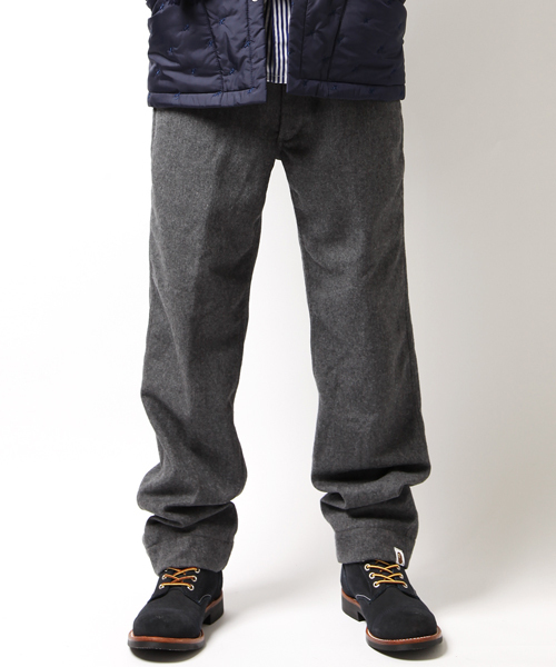 A BATHING APE(アベイシングエイプ)の「WOOL PANTS(スラックス・メンズ・グレー/ネイビー・X-LARGE/SMALL/LARGE/MEDIUM)」の2枚目の写真