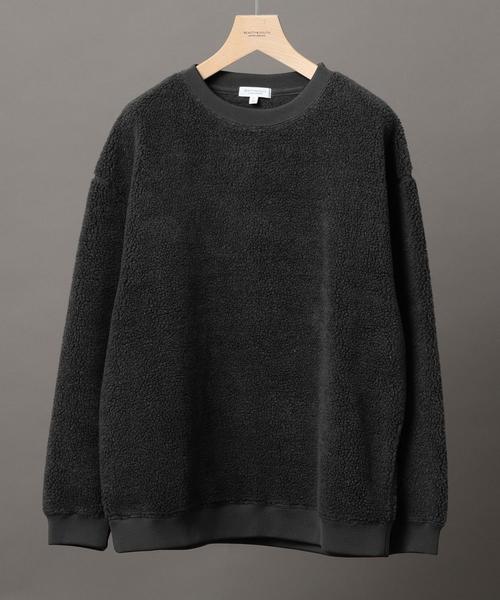 BEAUTY&YOUTH UNITED ARROWS（ビューティーアンドユースユナイテッドアローズ）の「BY ウォッシャブル ボア スウェット ◆（スウェット・メンズ・オフホワイト/オリーブ/ロイヤルブルー/オレンジ/ネイビー/ダークグレー/ベージュ・SMALL/X-LARGE/LARGE/MEDIUM）」の3枚目の写真