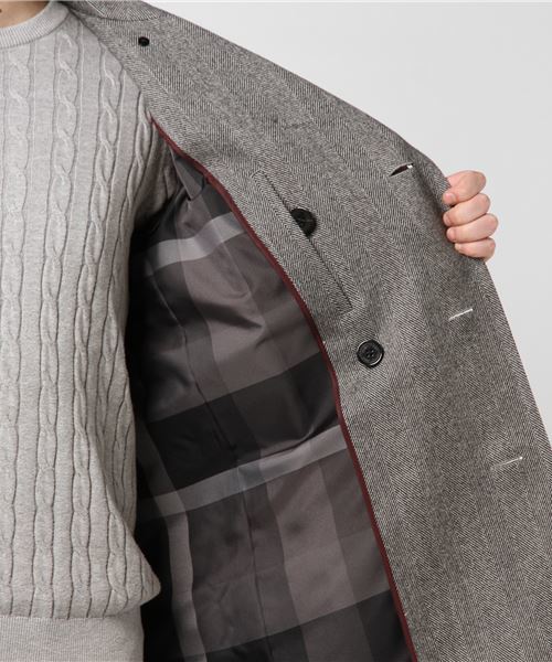 BLACK LABEL CRESTBRIDGE グレー ヘリンボーンコート