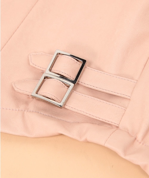 rosebullet（ローズブリット）の「フェイクレザー（ライダースジャケット・レディース・ブラック系/ピンク系・1/2）」の12枚目の写真