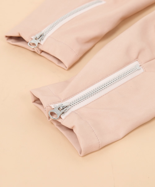 rosebullet（ローズブリット）の「フェイクレザー（ライダースジャケット・レディース・ブラック系/ピンク系・1/2）」の8枚目の写真