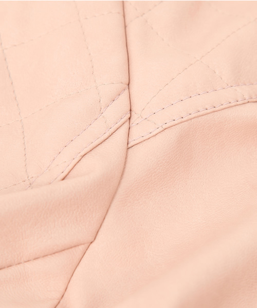 rosebullet（ローズブリット）の「フェイクレザー（ライダースジャケット・レディース・ブラック系/ピンク系・1/2）」の9枚目の写真