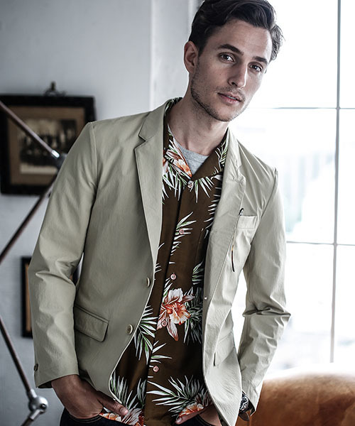 MR.OLIVE（ミスターオリーブ）の「COOL TOUCH 4WAY STRETCH NYLON / 2B NOTCHED LAPEL JACKET（テーラードジャケット・メンズ・ベージュ/グリーン/ブラック・LARGE/MEDIUM/SMALL）」の14枚目の写真