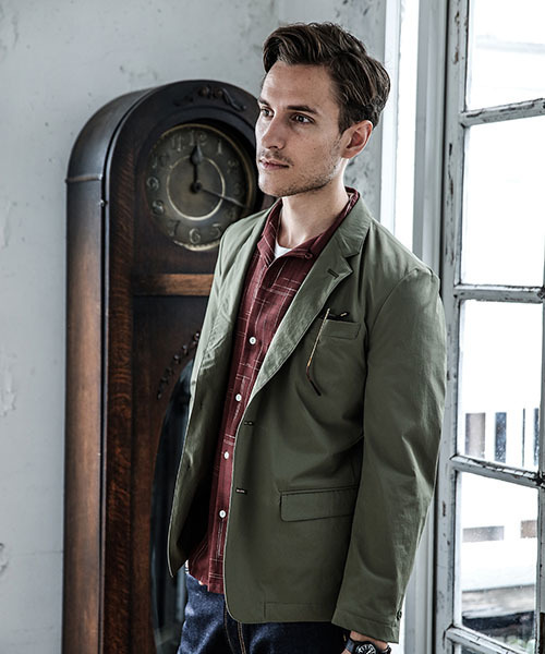 MR.OLIVE（ミスターオリーブ）の「COOL TOUCH 4WAY STRETCH NYLON / 2B NOTCHED LAPEL JACKET（テーラードジャケット・メンズ・ベージュ/グリーン/ブラック・LARGE/MEDIUM/SMALL）」の6枚目の写真